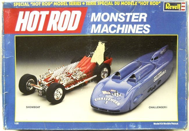 Revell 1/25 Mickey Thompson's Challenger I and Tommy Ivo Showboat Four Engine Dragster, 7501 plastic model kit